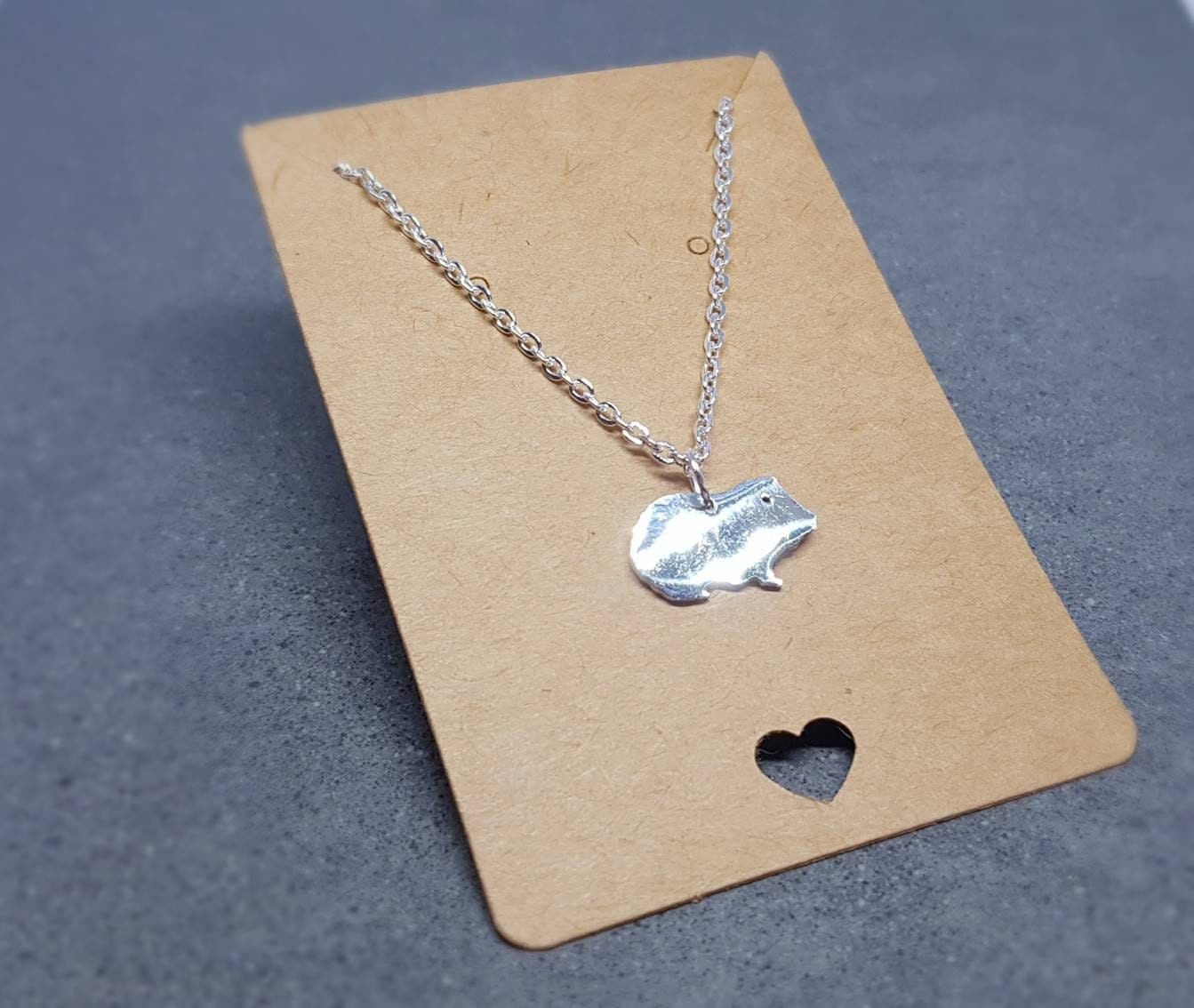 Guinea Pig Necklace, Guinea Pig Jewellery, Guinea Pig Choker, Stainless Steel