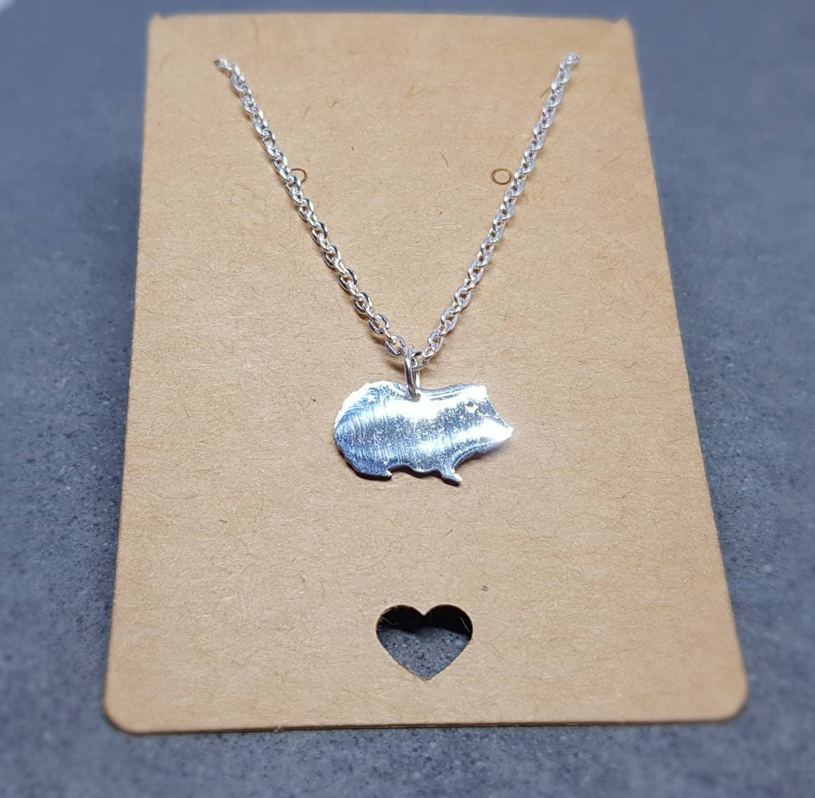 Guinea Pig Necklace, Guinea Pig Jewellery, Guinea Pig Choker, Stainless Steel