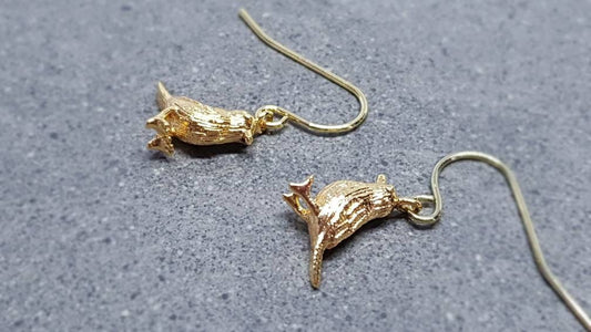 Bird Earrings, Hypoallergenic Ear Wires, Gold Bird Earrings, Gold Earrings, Brass Bird Earrings