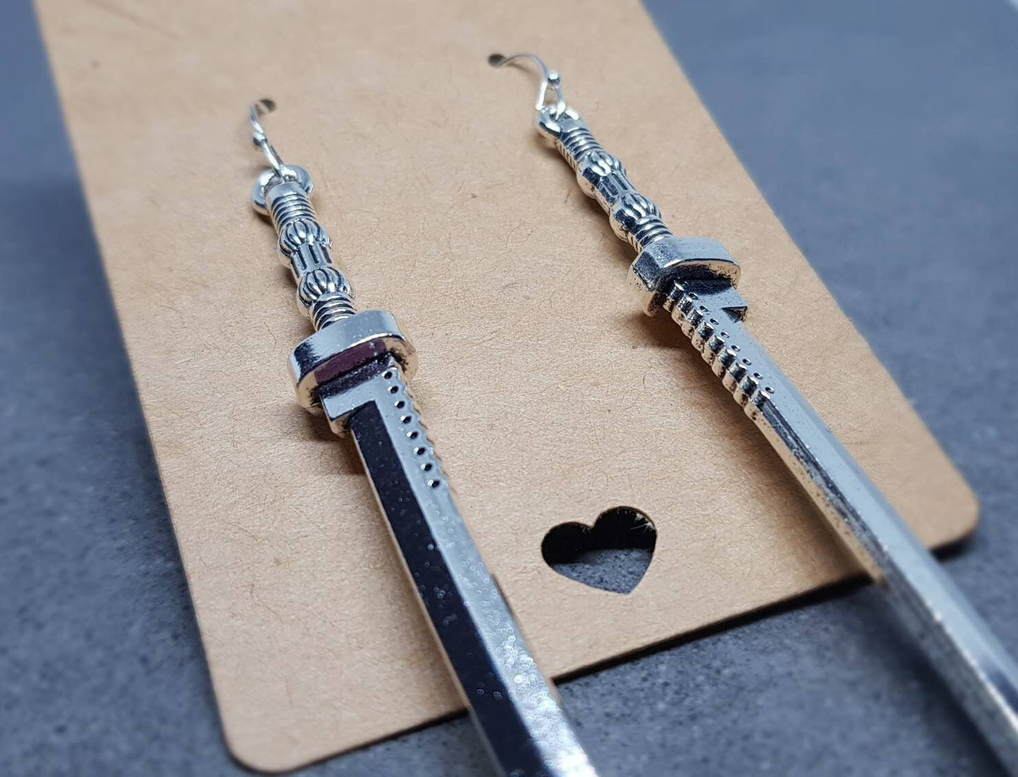 Dagger Earrings, Hypoallergenic Earrings, Sword Earrings, Katana Sword Earrings, Samurai Sword Earrings, Gothic Jewellery