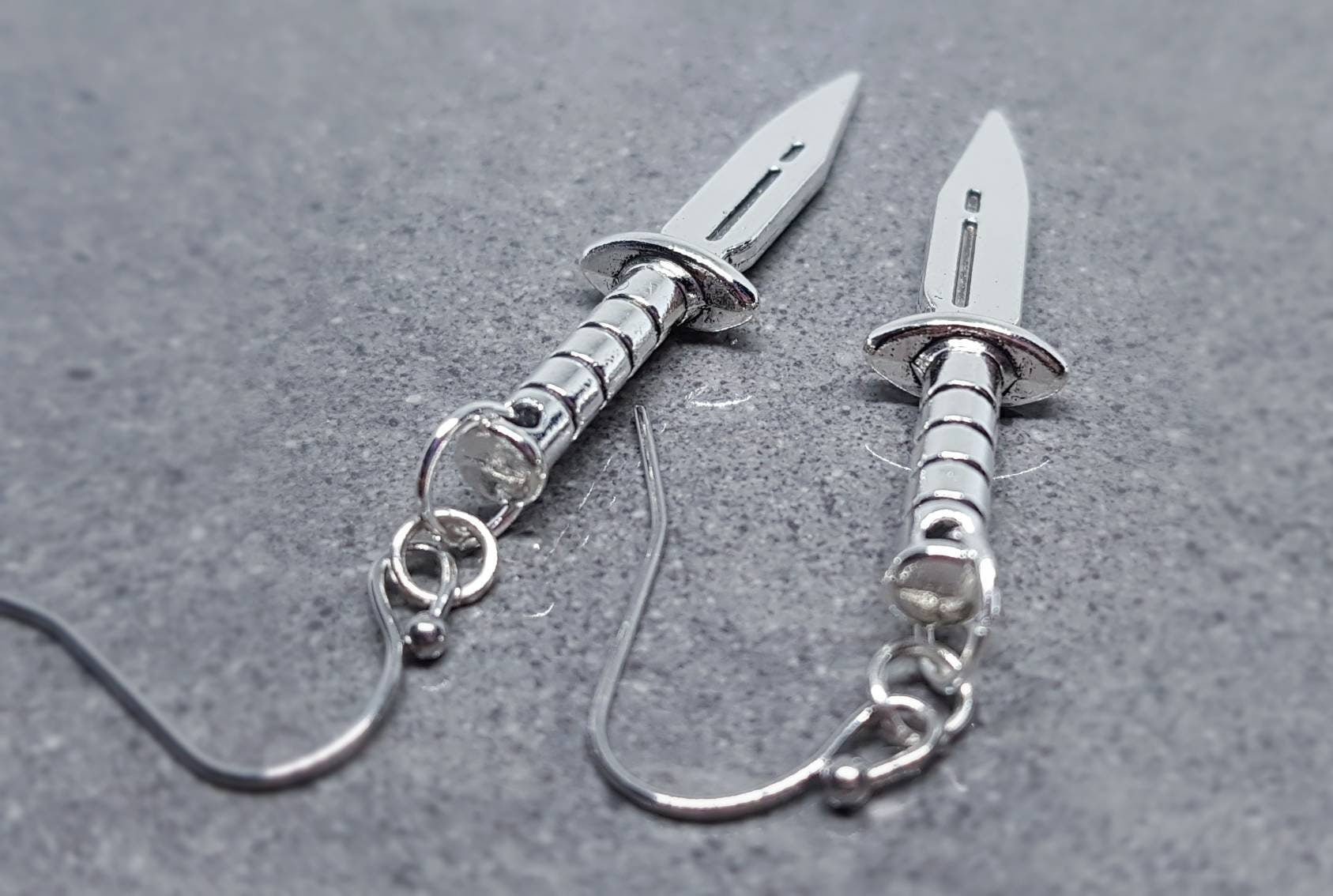 Dagger Earrings, Hypoallergenic Ear Wires, Sword Earrings, Gothic Jewellery