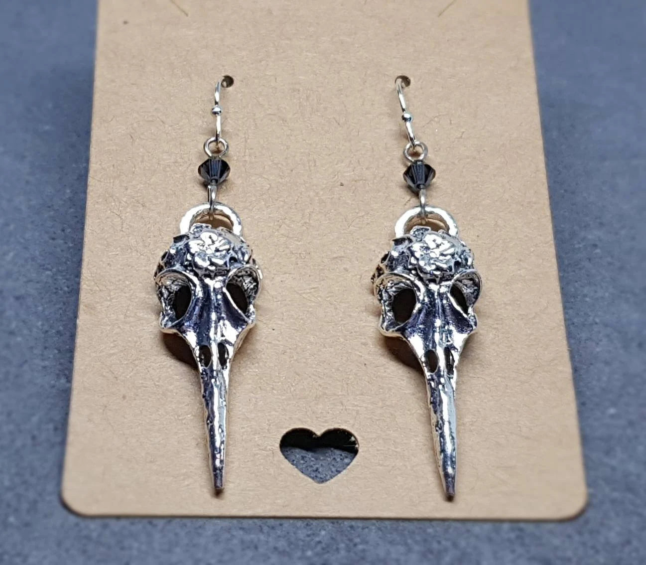 PRIMERO Crystals® Raven Skull Earrings