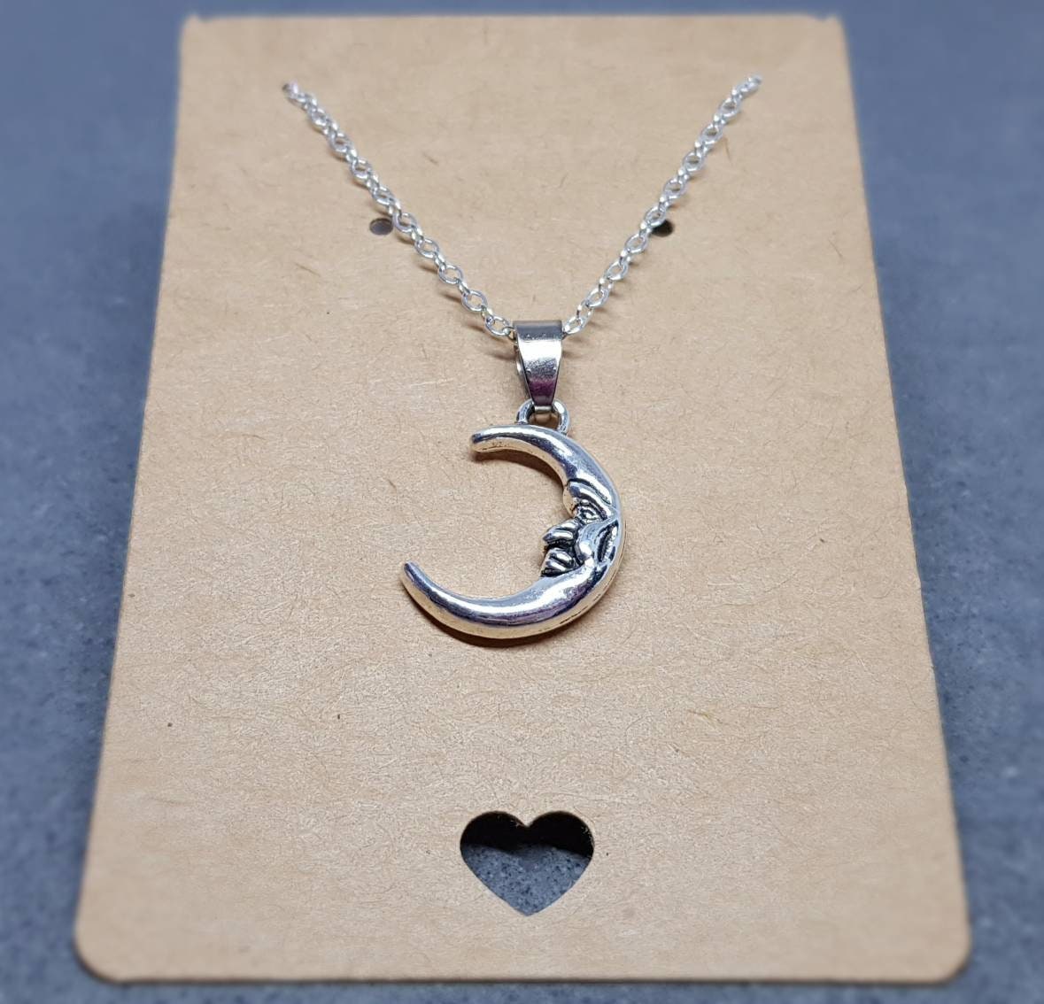 Moon Choker, Sterling Silver, Minamalistic Choker, Celestial Choker, Moon Necklace, Choice of Lengths, Silver Plated