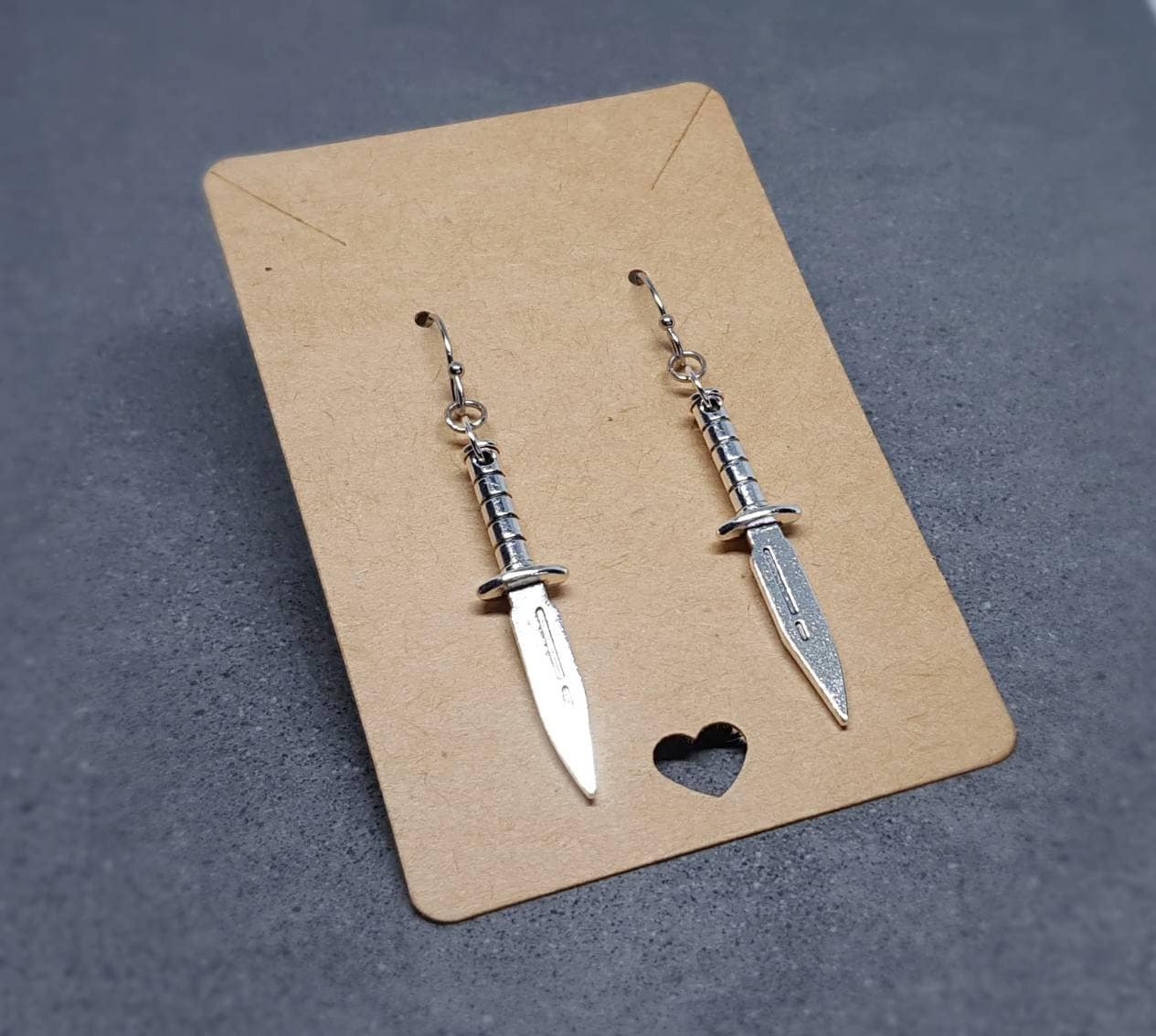 Dagger Earrings, Hypoallergenic Ear Wires, Sword Earrings, Gothic Jewellery