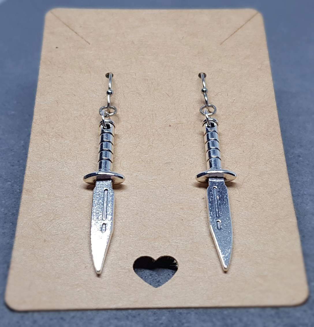 Dagger Earrings, Hypoallergenic Ear Wires, Sword Earrings, Gothic Jewellery