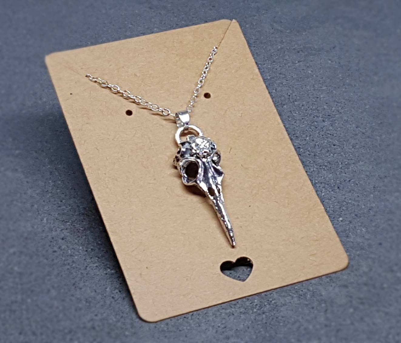 Bird Skull Necklace, Raven Skull Necklace, Raven Skull Choker, Skull Necklace, Gothic Jewellery