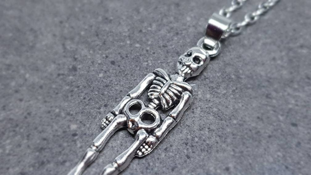 Skeleton Choker, skeleton Necklace, Skull Necklace, Gothic Jewellery