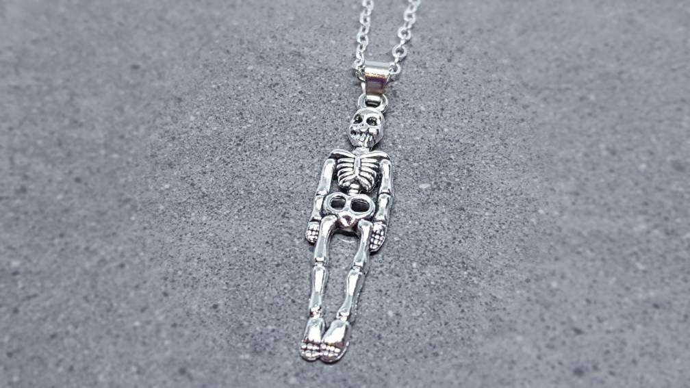 Skeleton Choker, skeleton Necklace, Skull Necklace, Gothic Jewellery