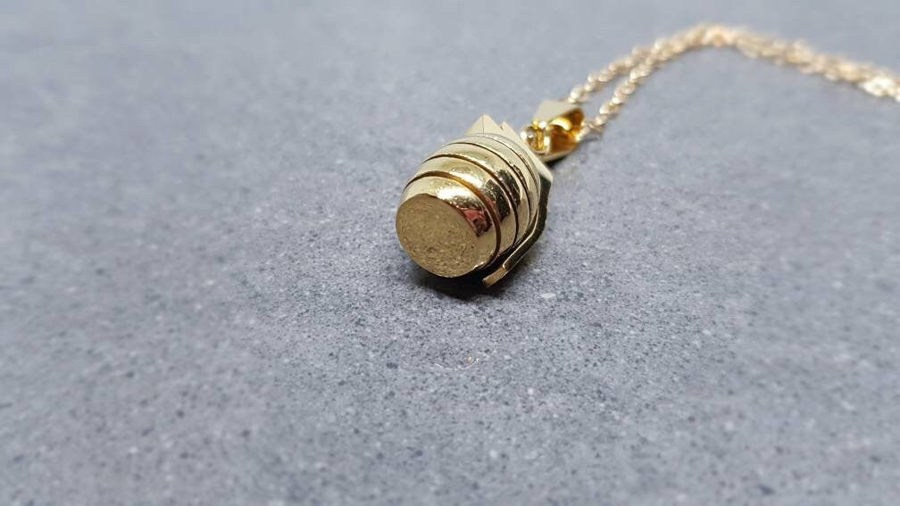 Grenade Choker, Grenade Necklace, Gold Grenade, Stainless Steel Grenade, Gothic Jewellery