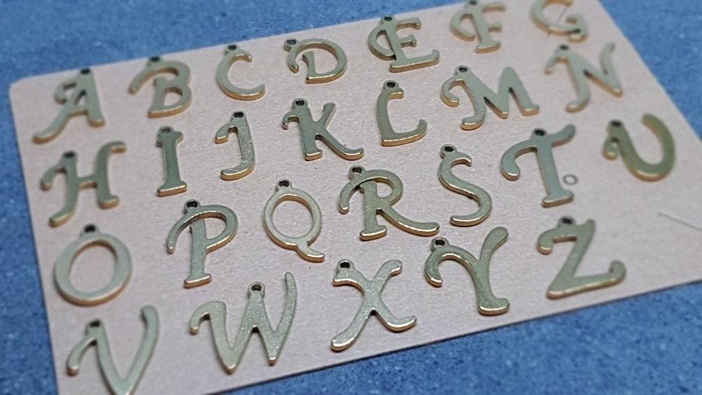 Letter Charms, Alphabet Charms, Personalise Your Own Jewellery, Jewellery Add On For Your Own Use, Use for Crafts, Wedding Favour, Gifts