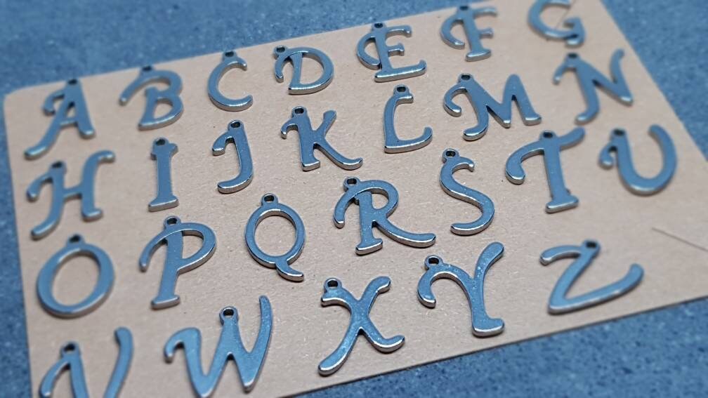Letter Charms, Alphabet Charms, Personalise Your Own Jewellery, Jewellery Add On For Your Own Use, Use for Crafts, Wedding Favour, Gifts