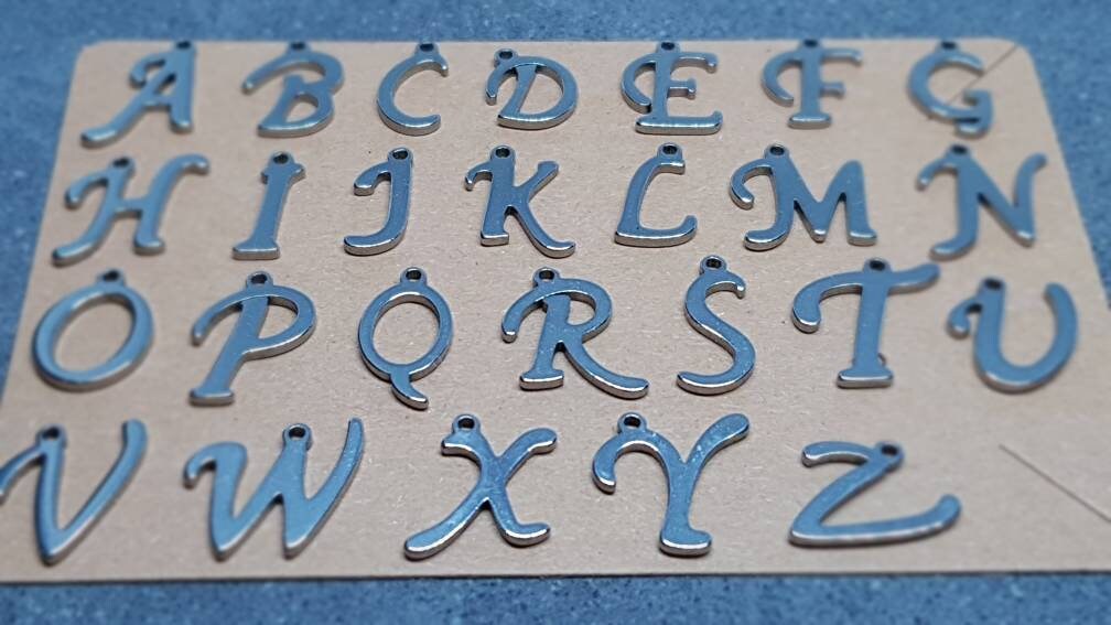 Letter Charms, Alphabet Charms, Personalise Your Own Jewellery, Jewellery Add On For Your Own Use, Use for Crafts, Wedding Favour, Gifts