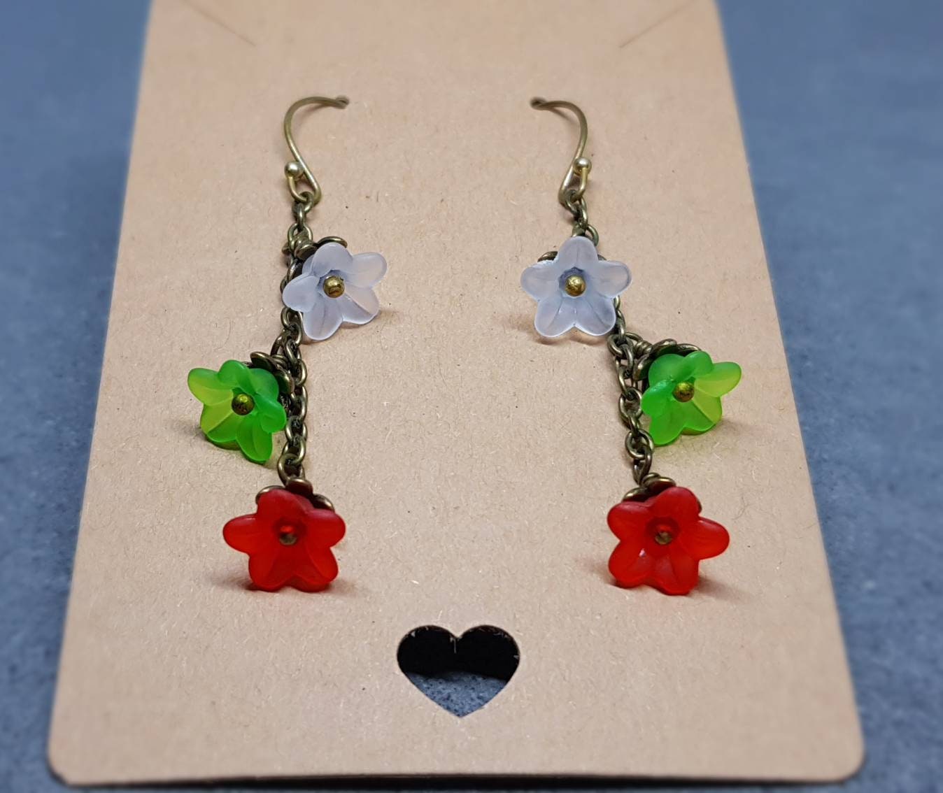 Flower Earrings, Hypoallergenic Ear Wires, Festive Earrings, Boho Jewelry, Simple Vintage Earrings