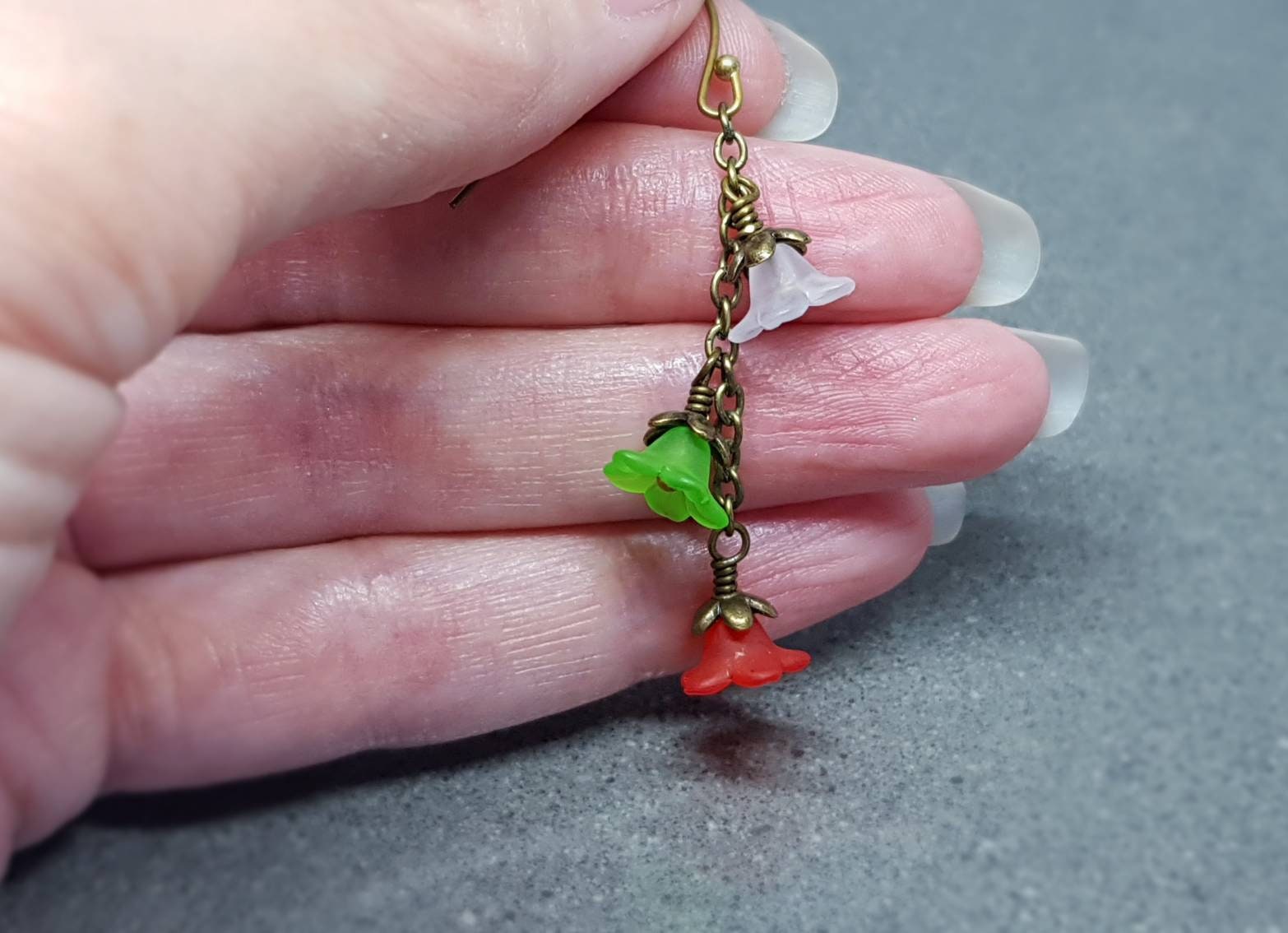 Flower Earrings, Hypoallergenic Ear Wires, Festive Earrings, Boho Jewelry, Simple Vintage Earrings