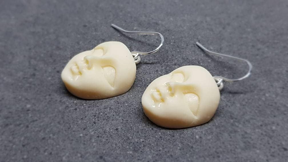 Face Earrings, Hypoallergenic Ear Wires, Minimalistic Earrings