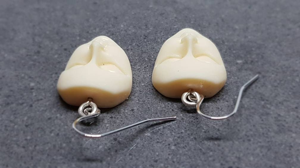 Face Earrings, Hypoallergenic Ear Wires, Minimalistic Earrings