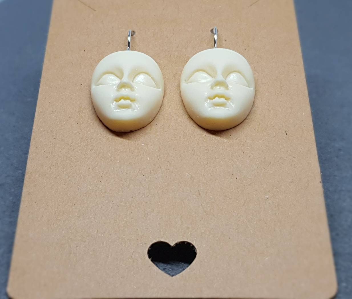 Face Earrings, Hypoallergenic Ear Wires, Minimalistic Earrings