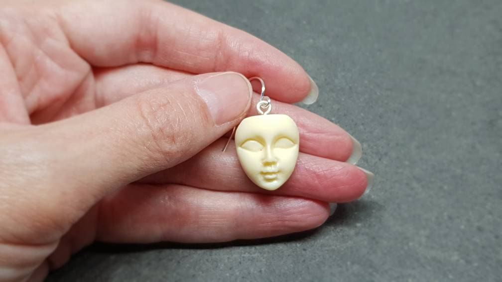 Face Earrings, Hypoallergenic Ear Wires, Minimalistic Earrings