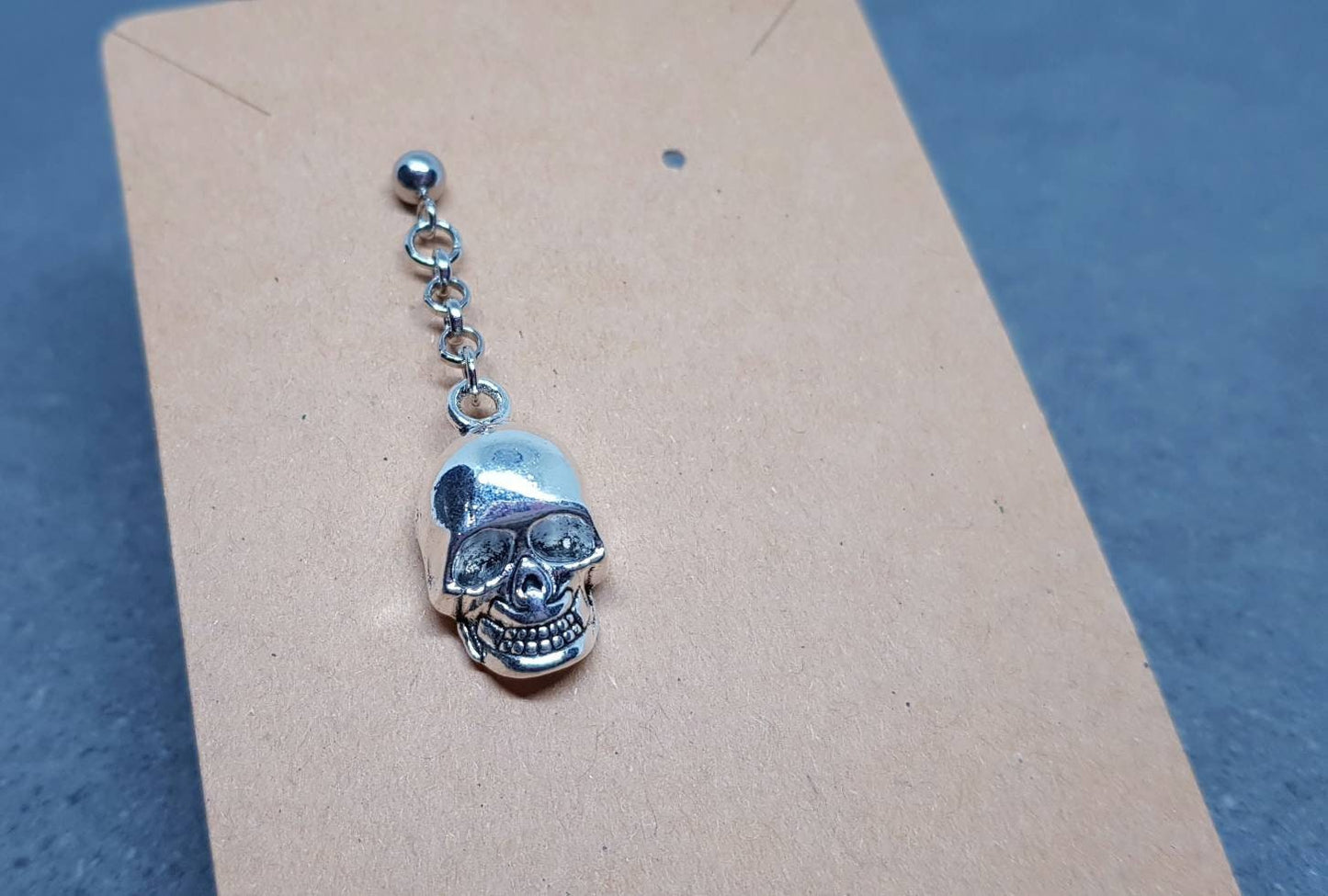 Skull Earrings, Surgical Steel Hypoallergenic Studs, Comes as a Pair or Single, Gothic Jewellery