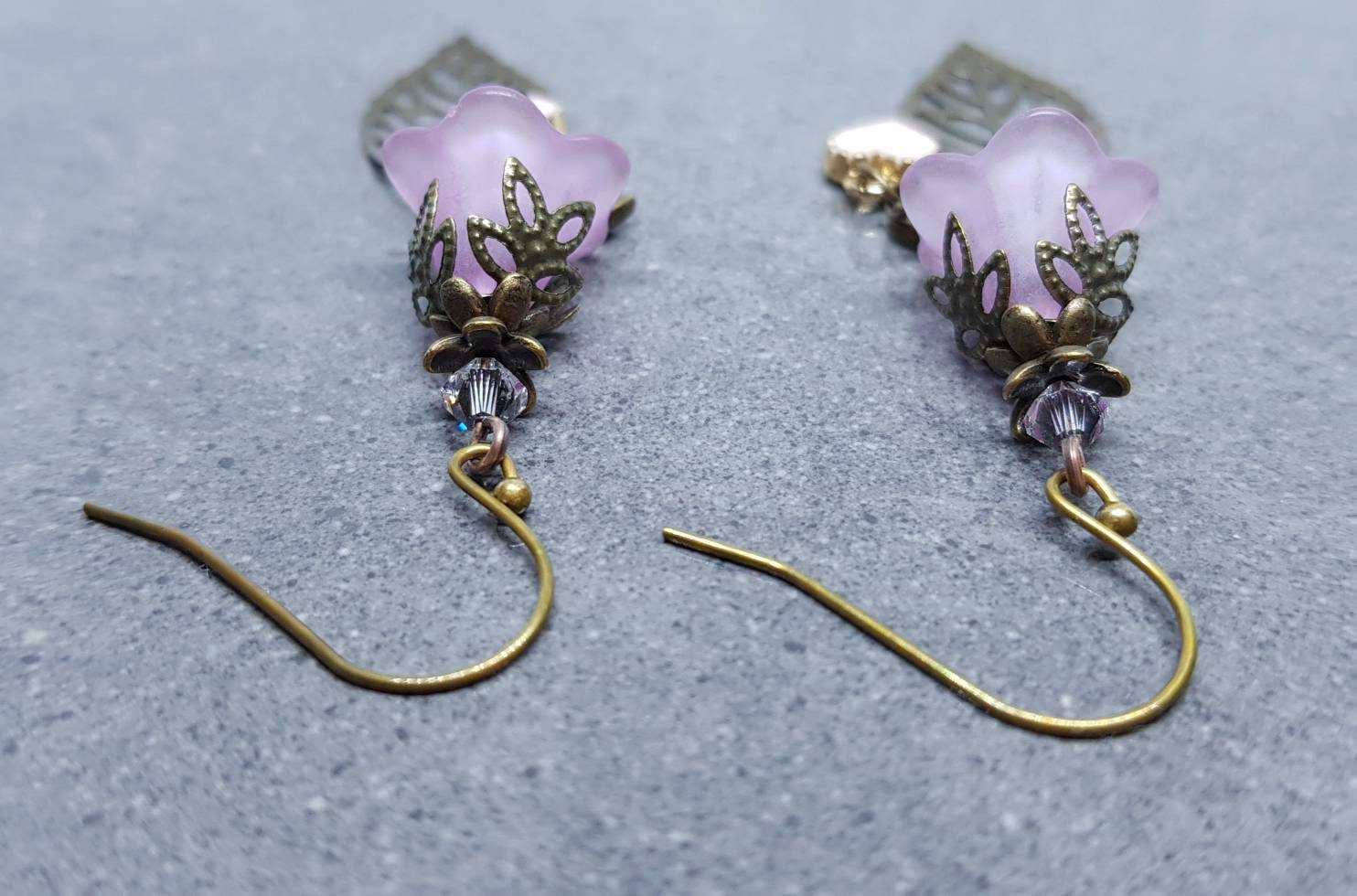 Flower Earrings, Hypoallergenic Ear Wires, Sterling Silver Ear Wires, PRIMERO Crystals®