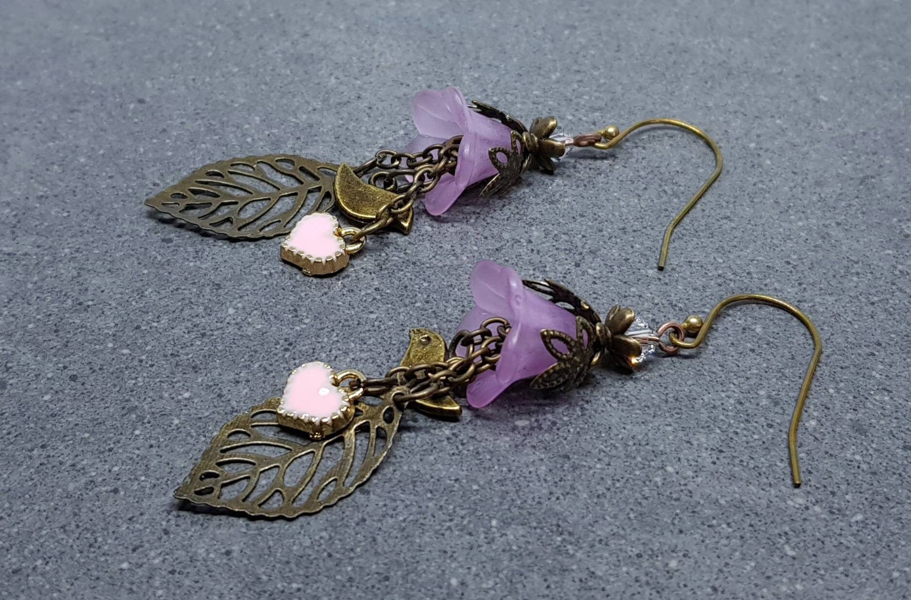 Flower Earrings, Hypoallergenic Ear Wires, Sterling Silver Ear Wires, PRIMERO Crystals®