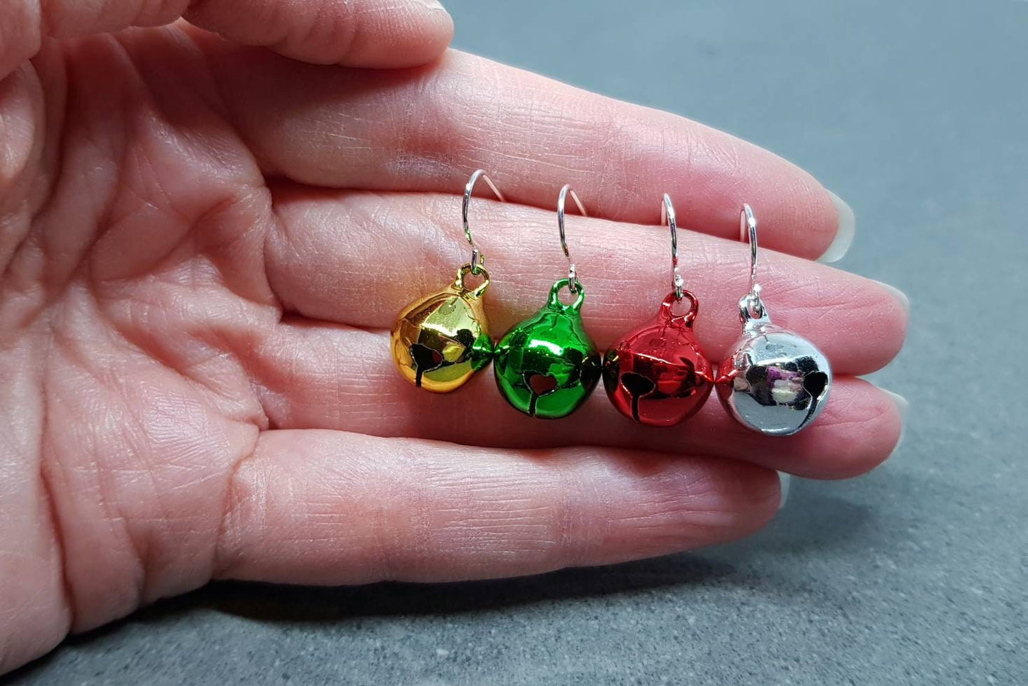Jingling Jingle Bell Earrings, Hypoallergenic Ear Wires, Sterling Silver Ear Wires, Christmas Earrings, Festive Earrings