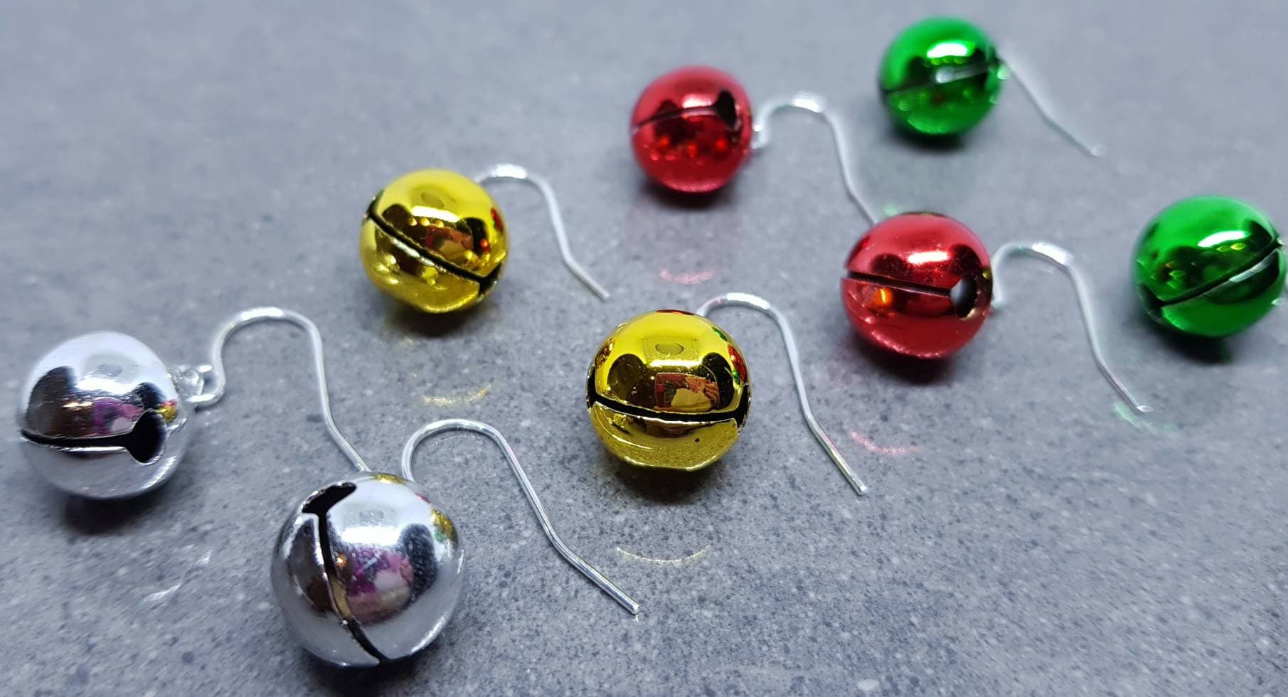 Jingling Jingle Bell Earrings, Hypoallergenic Ear Wires, Sterling Silver Ear Wires, Christmas Earrings, Festive Earrings