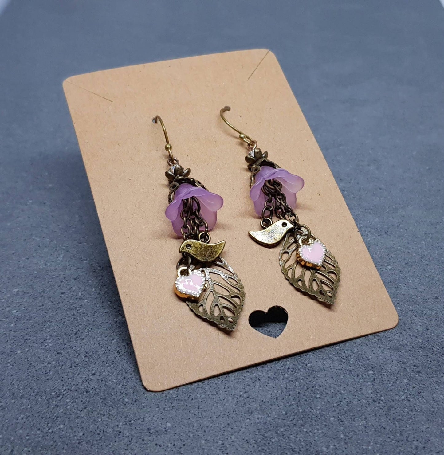 Flower Earrings, Hypoallergenic Ear Wires, Sterling Silver Ear Wires, PRIMERO Crystals®