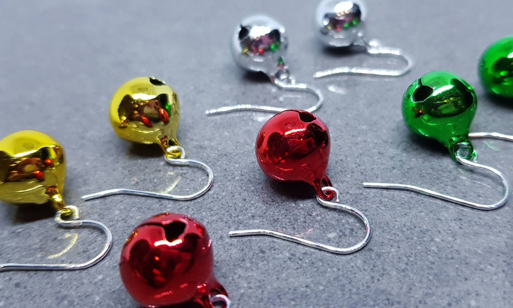 Jingling Jingle Bell Earrings, Hypoallergenic Ear Wires, Sterling Silver Ear Wires, Christmas Earrings, Festive Earrings