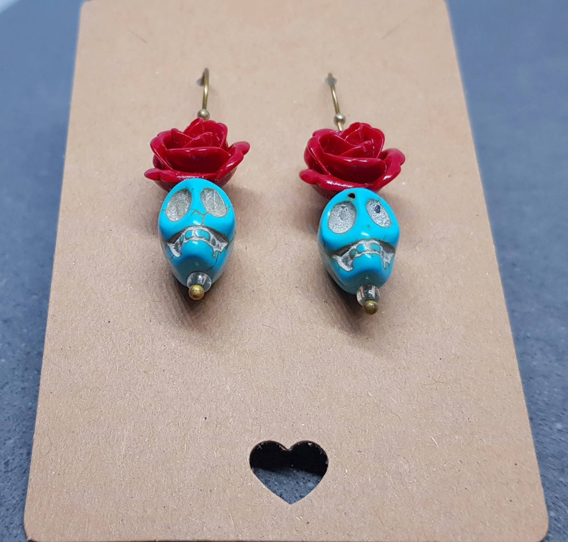 Sugar Skull Earrings, Hypoallergenic Ear Wires, Day of the Dead Themed, Dia De Los Muertos Earrings, Mexican Holiday, Gothic Jewelry