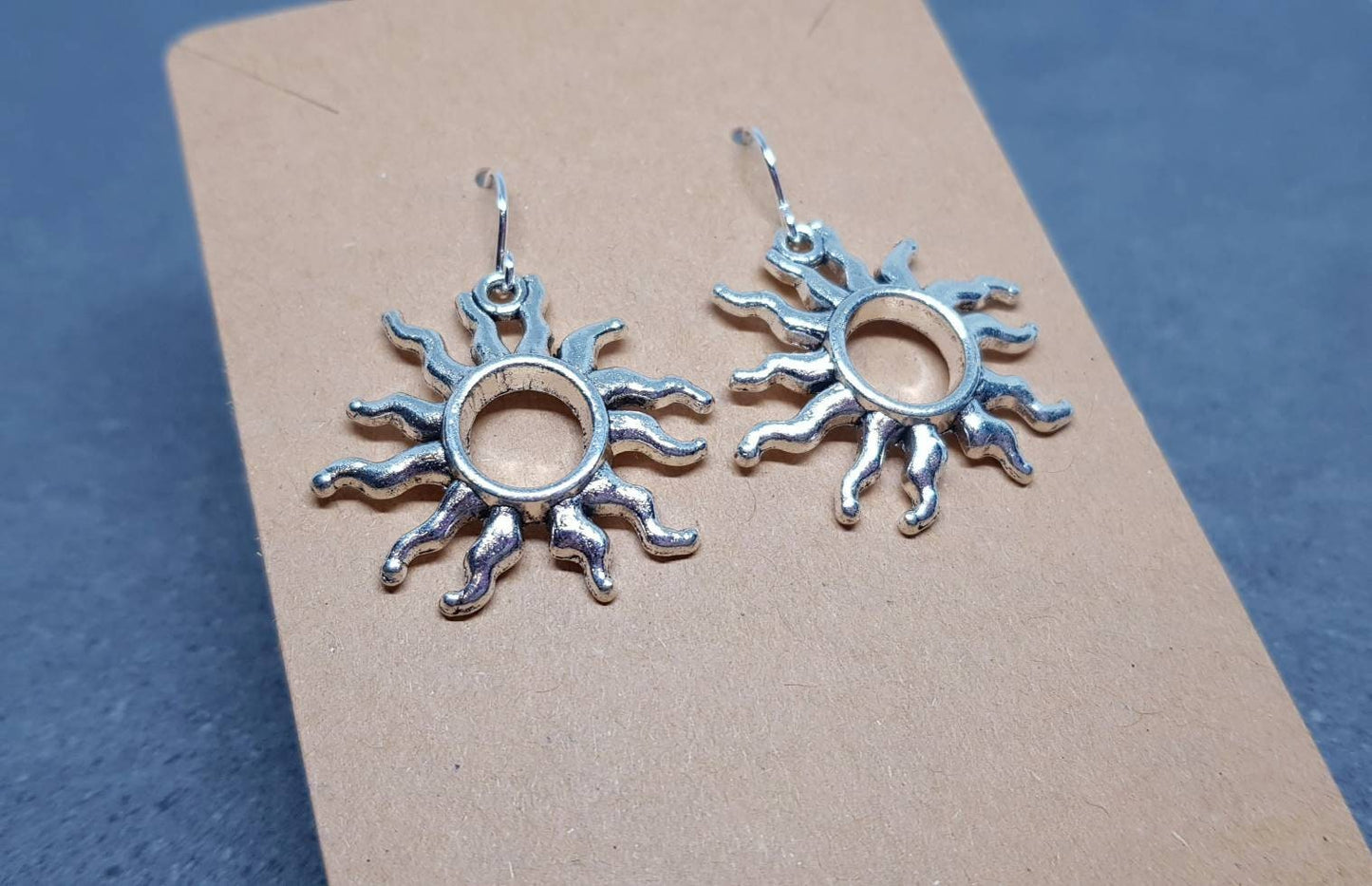 Sun Earrings, Hypoallergenic Ear Wires, Sterling Silver Ear Wires, Celestial Earrings