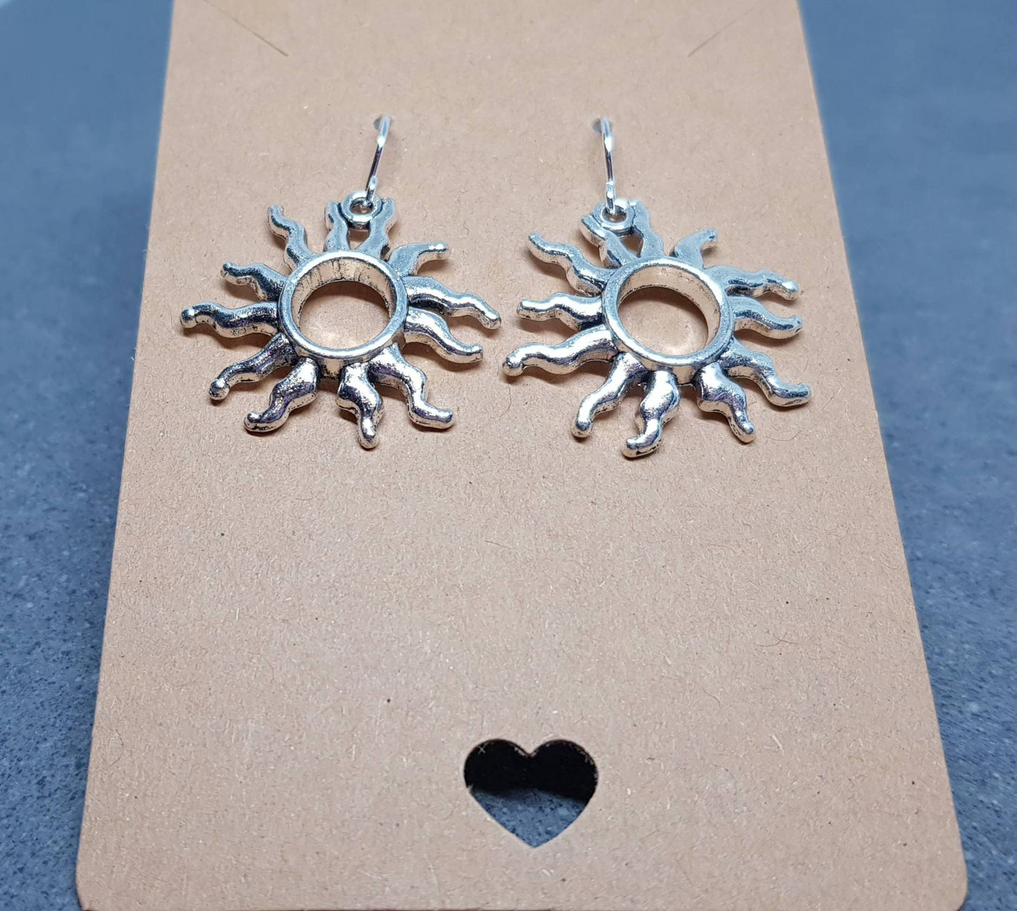 Sun Earrings, Hypoallergenic Ear Wires, Sterling Silver Ear Wires, Celestial Earrings