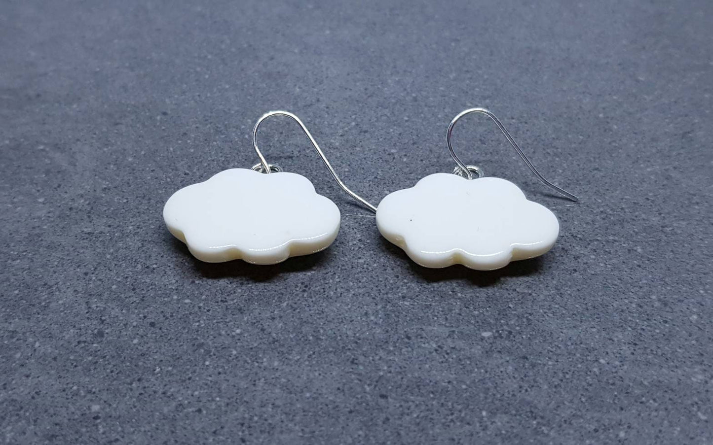 Cloud Earrings, Hypoallergenic Ear Wires, Sterling Silver Ear Wires