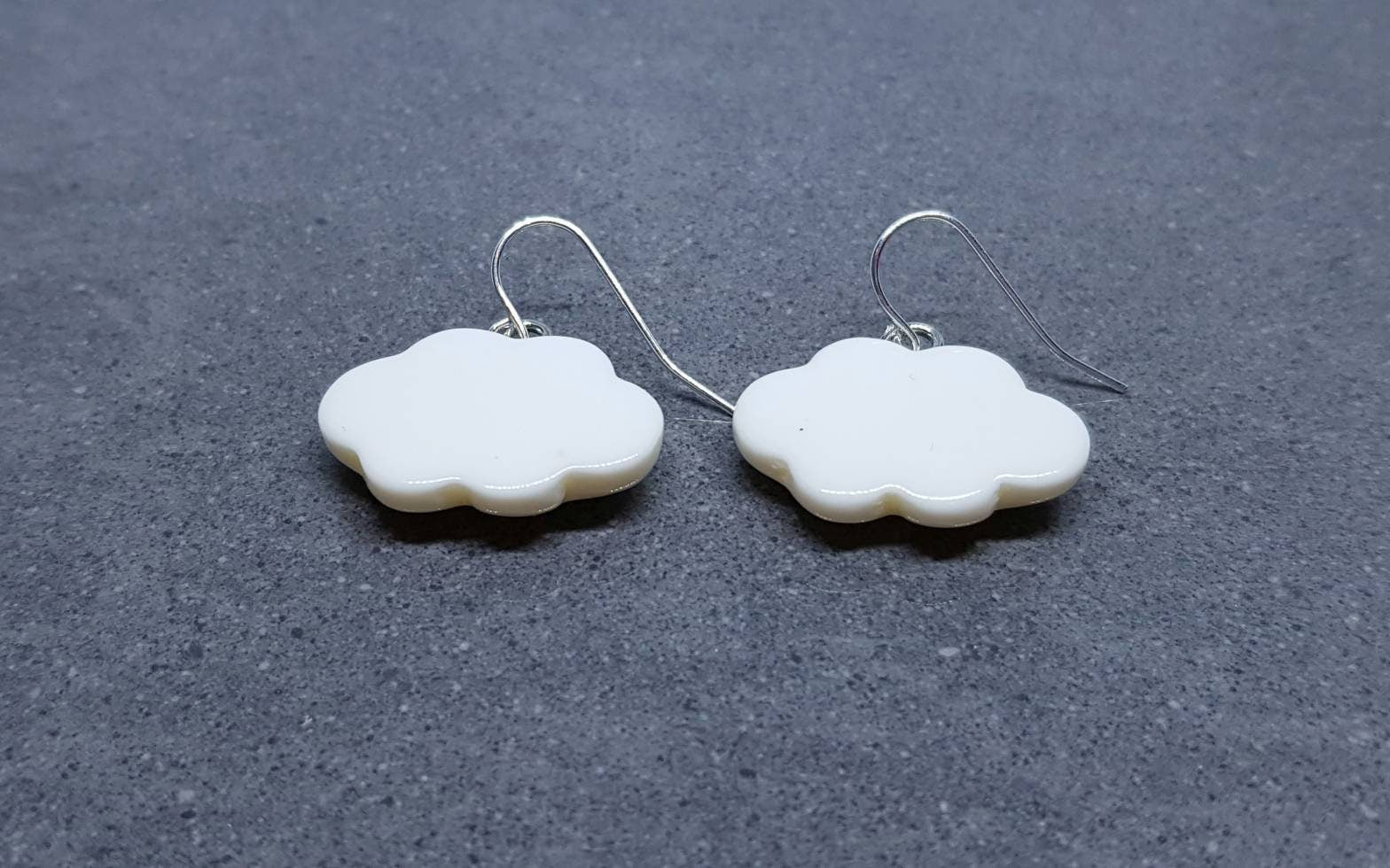 Cloud Earrings, Hypoallergenic Ear Wires, Sterling Silver Ear Wires