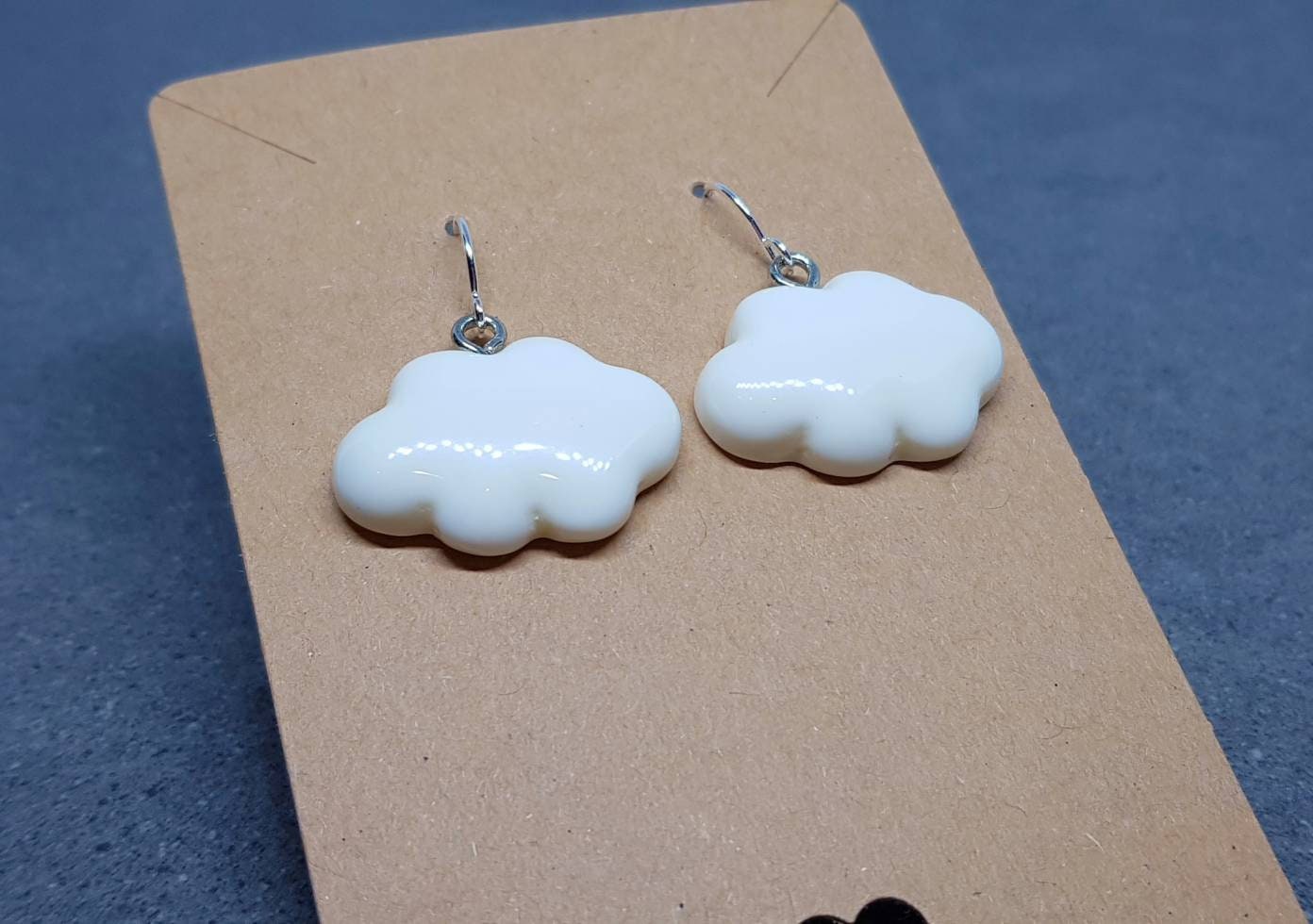 Cloud Earrings, Hypoallergenic Ear Wires, Sterling Silver Ear Wires