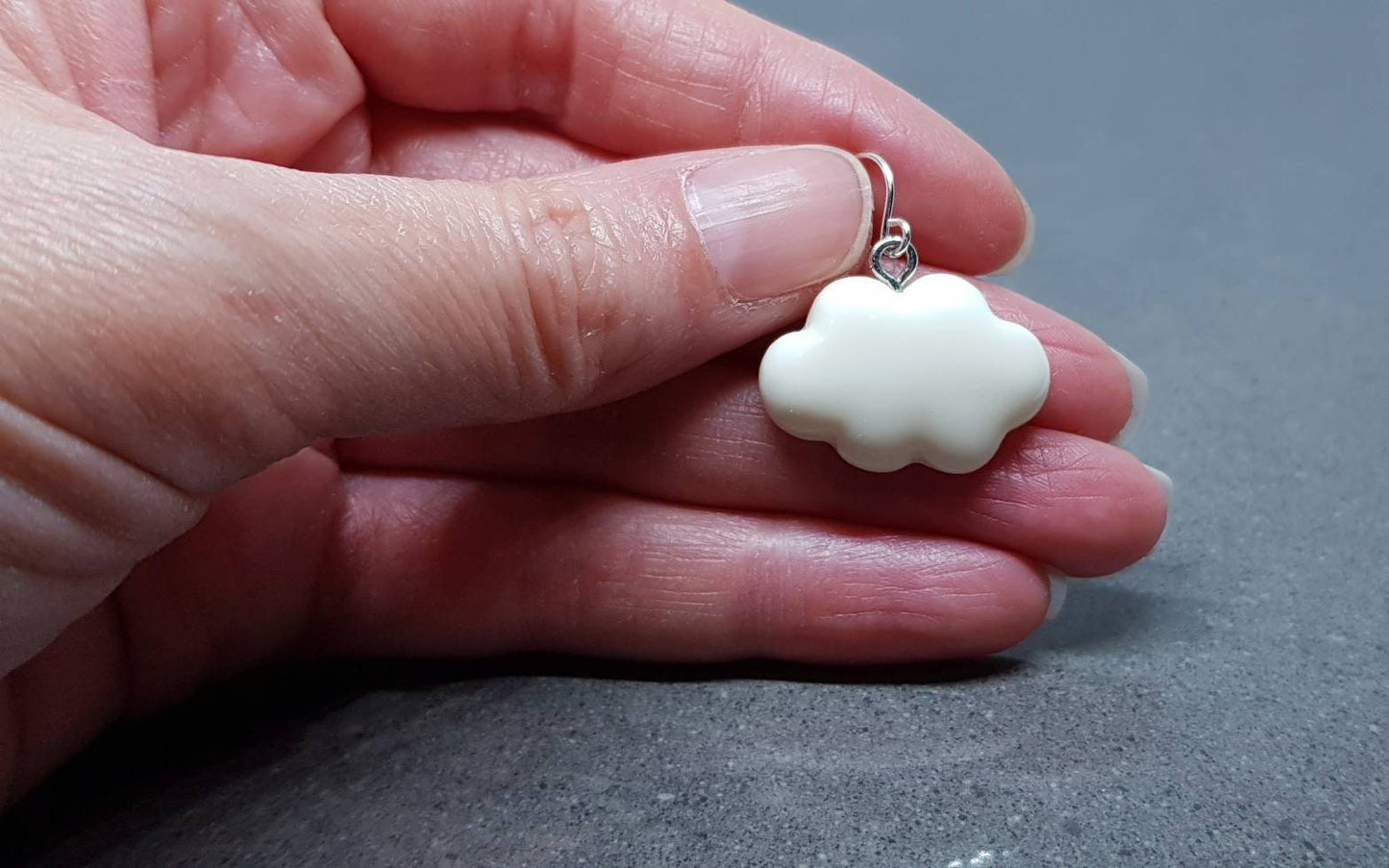 Cloud Earrings, Hypoallergenic Ear Wires, Sterling Silver Ear Wires