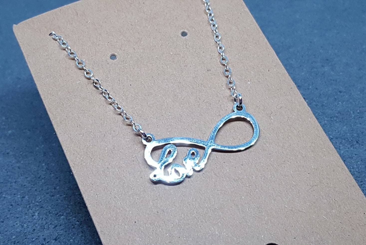 Infinity Necklace, Love Choker, Stainless Steel Necklace, Sterling Silver Jewellery