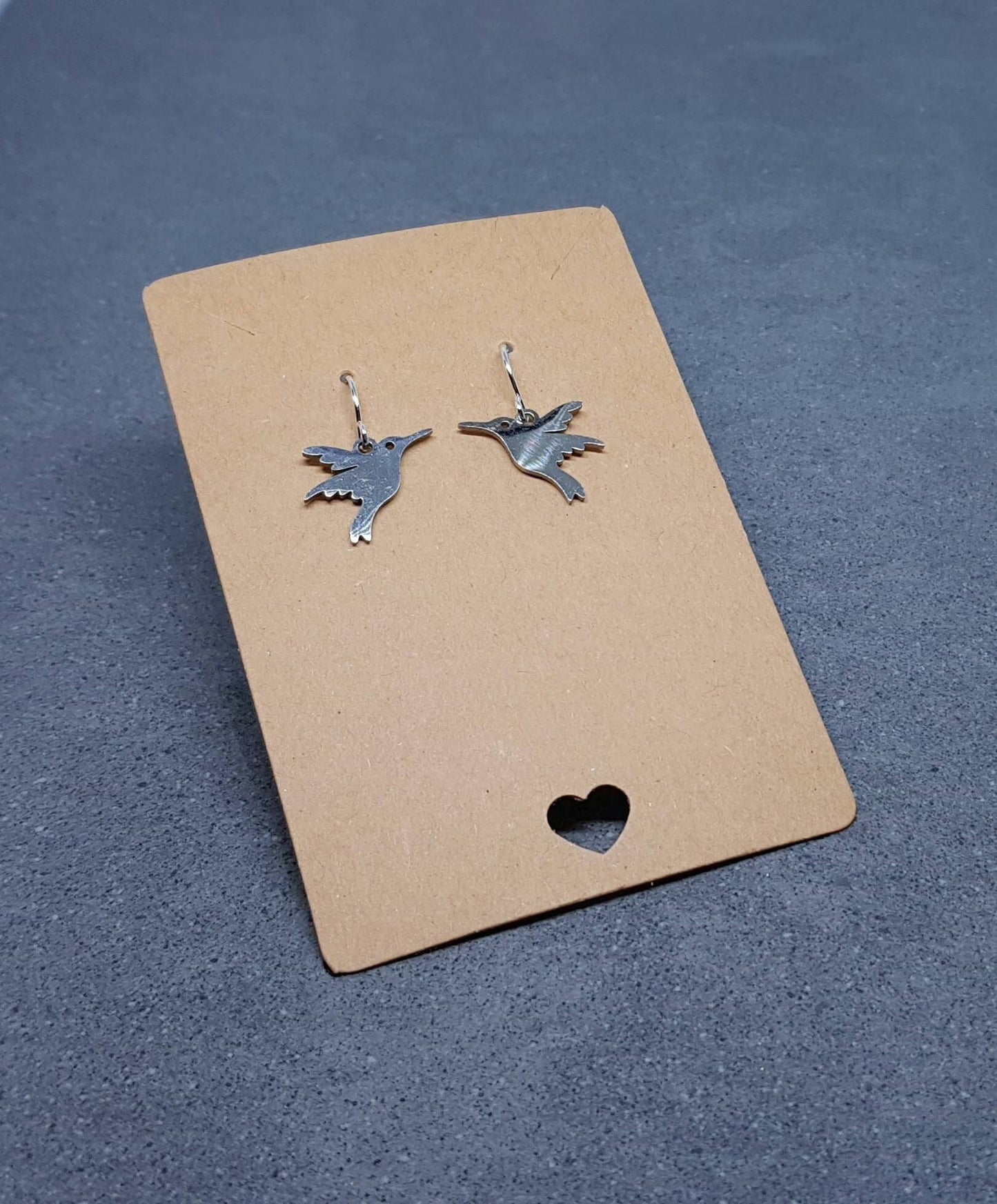 Hummingbird Earrings, Hypoallergenic Ear Wires, Silver Hummingbird Earrings, Silver Earrings, Stainless Steel Hummingbird Earrings