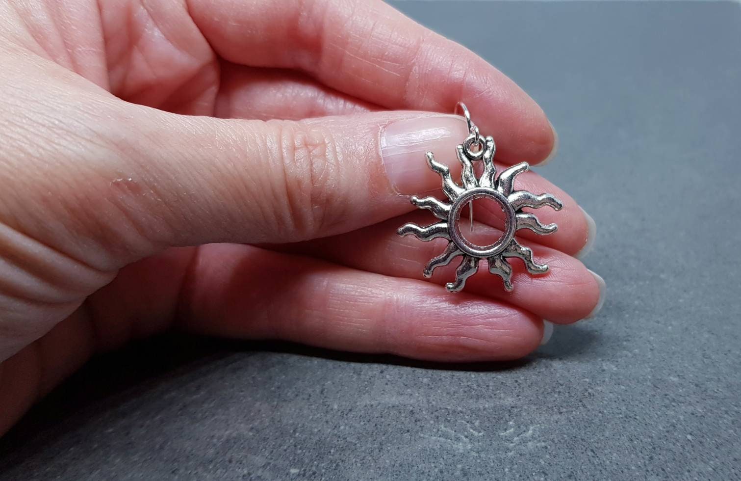 Sun Earrings, Hypoallergenic Ear Wires, Sterling Silver Ear Wires, Celestial Earrings