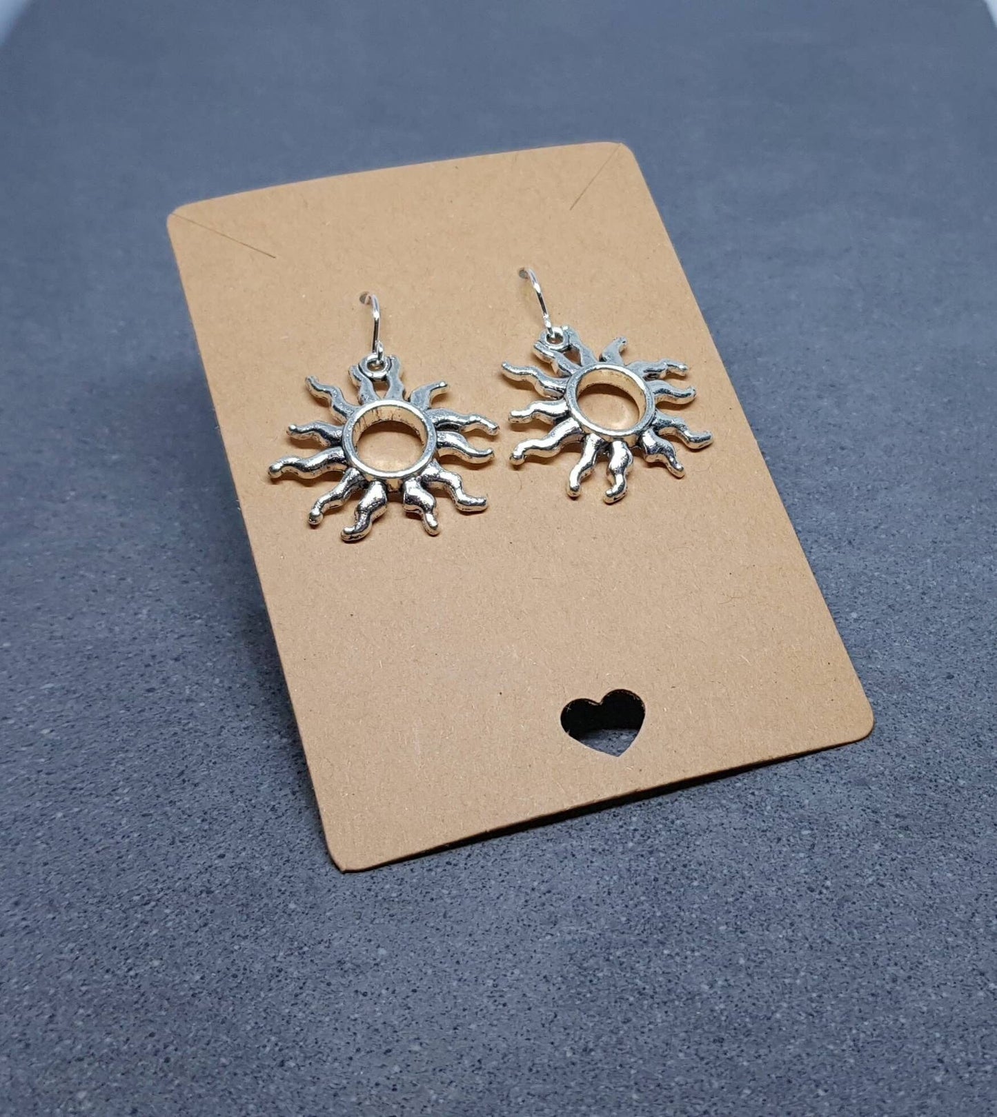 Sun Earrings, Hypoallergenic Ear Wires, Sterling Silver Ear Wires, Celestial Earrings