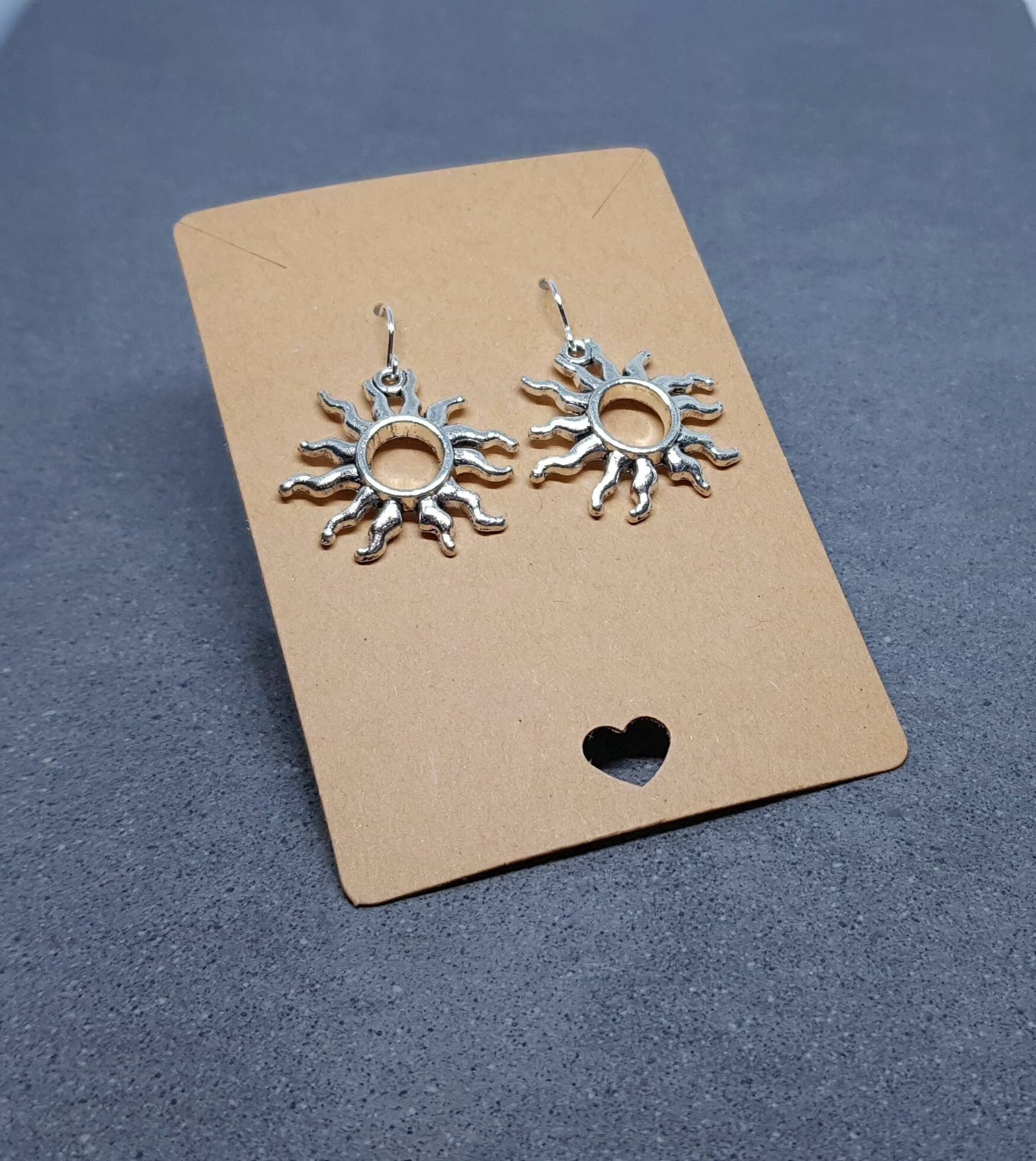 Sun Earrings, Hypoallergenic Ear Wires, Sterling Silver Ear Wires, Celestial Earrings