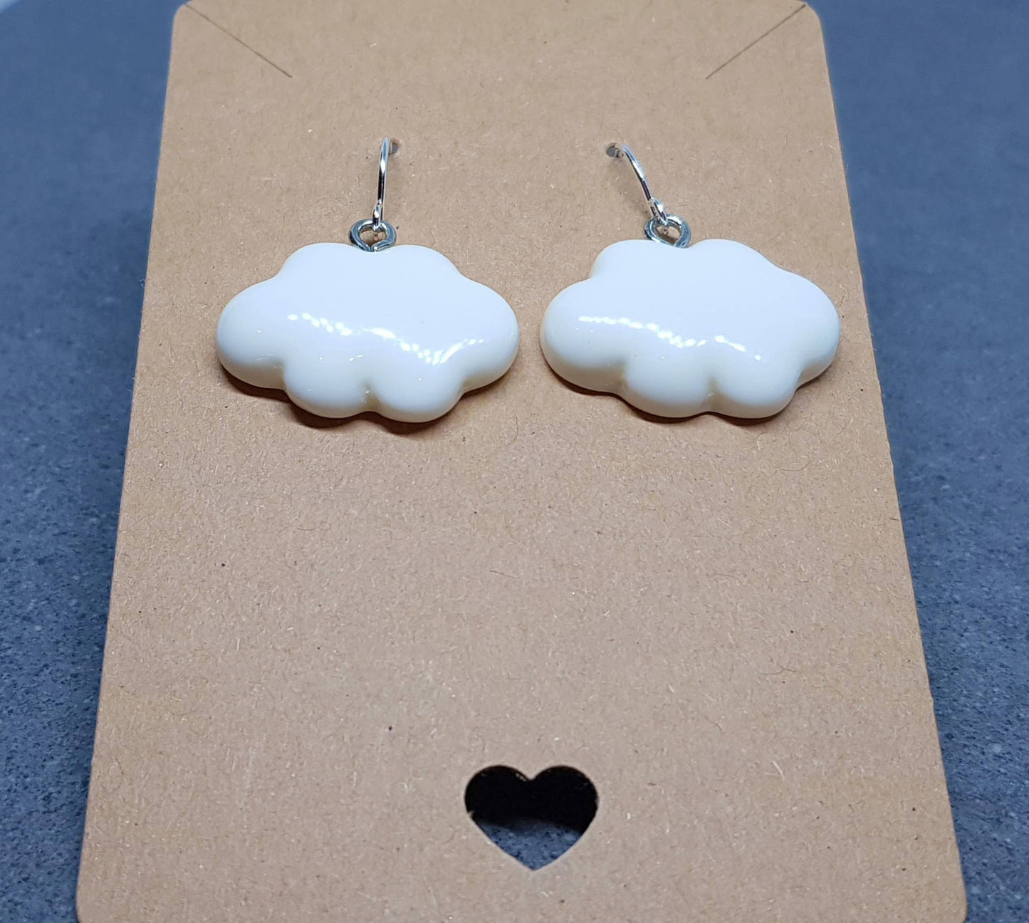 Cloud Earrings, Hypoallergenic Ear Wires, Sterling Silver Ear Wires