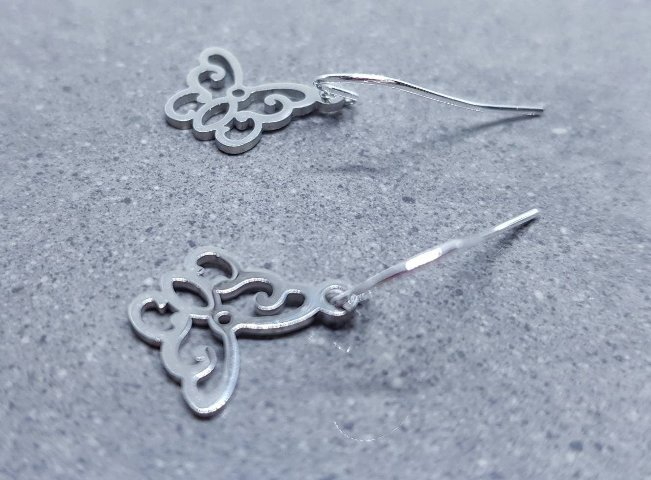 Butterfly Earrings, Hypoallergenic Ear Wires, Butterfly Gift, Silver Butterfly Earrings, Stainless Steel Butterfly Earrings