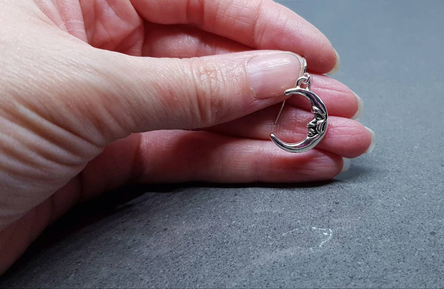 Sun and Moon Earrings, Hypoallergenic Ear Wires, Sterling Silver Ear Wires, Celestial Earrings, Crescent Moon Earrings, Sun Earrings