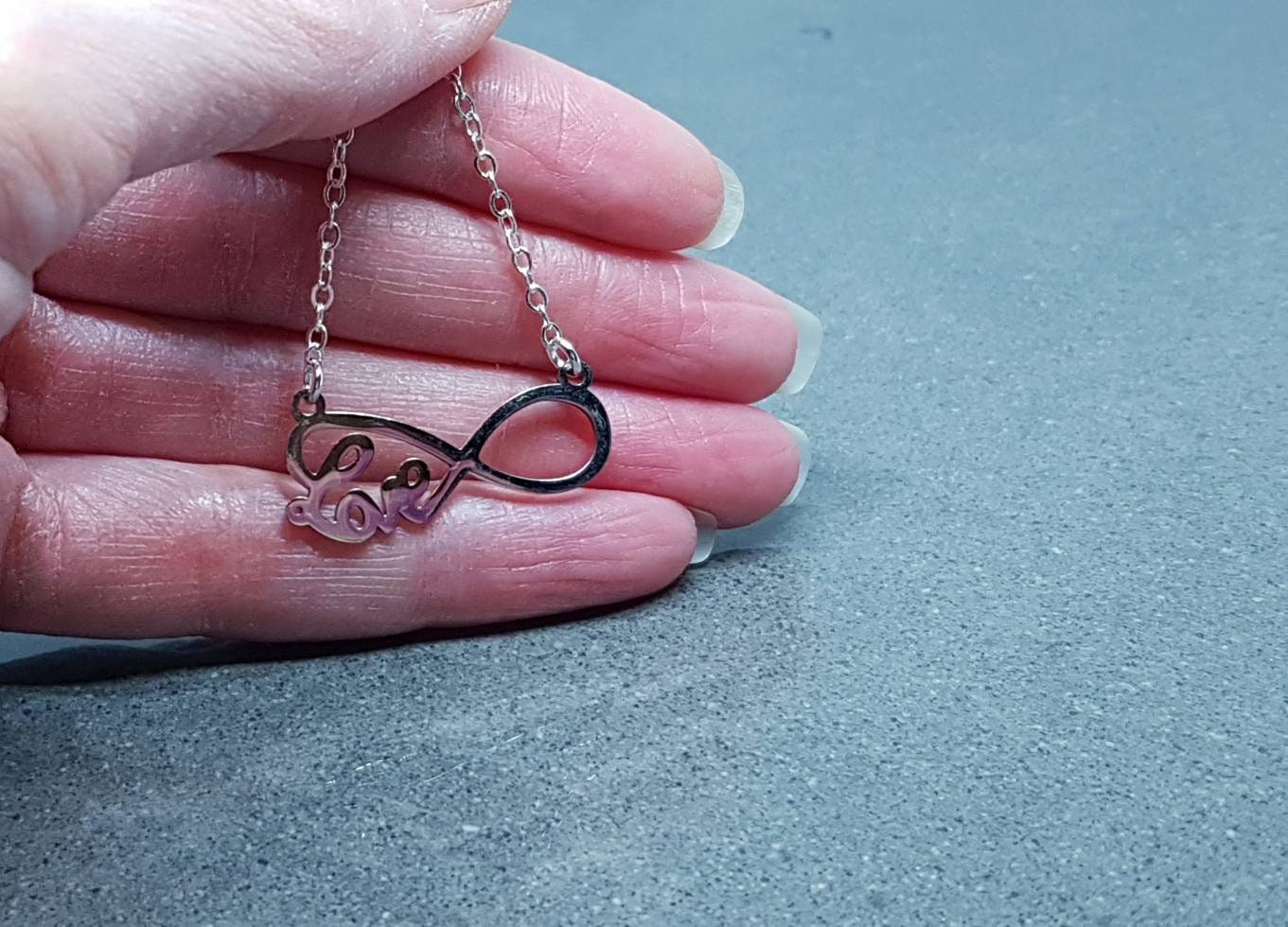 Infinity Necklace, Love Choker, Stainless Steel Necklace, Sterling Silver Jewellery