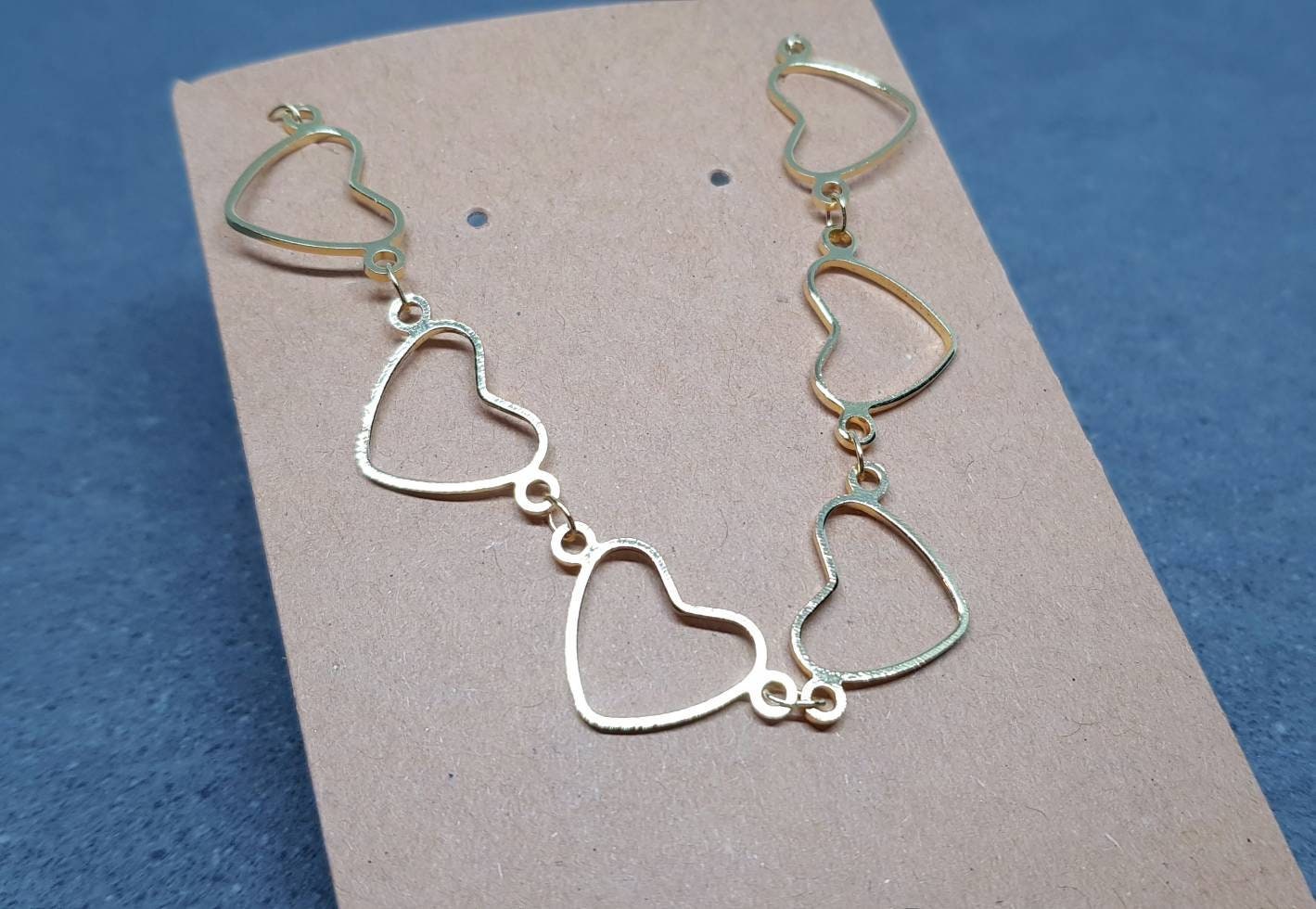 Heart Choker, Light Gold Plated Chain
