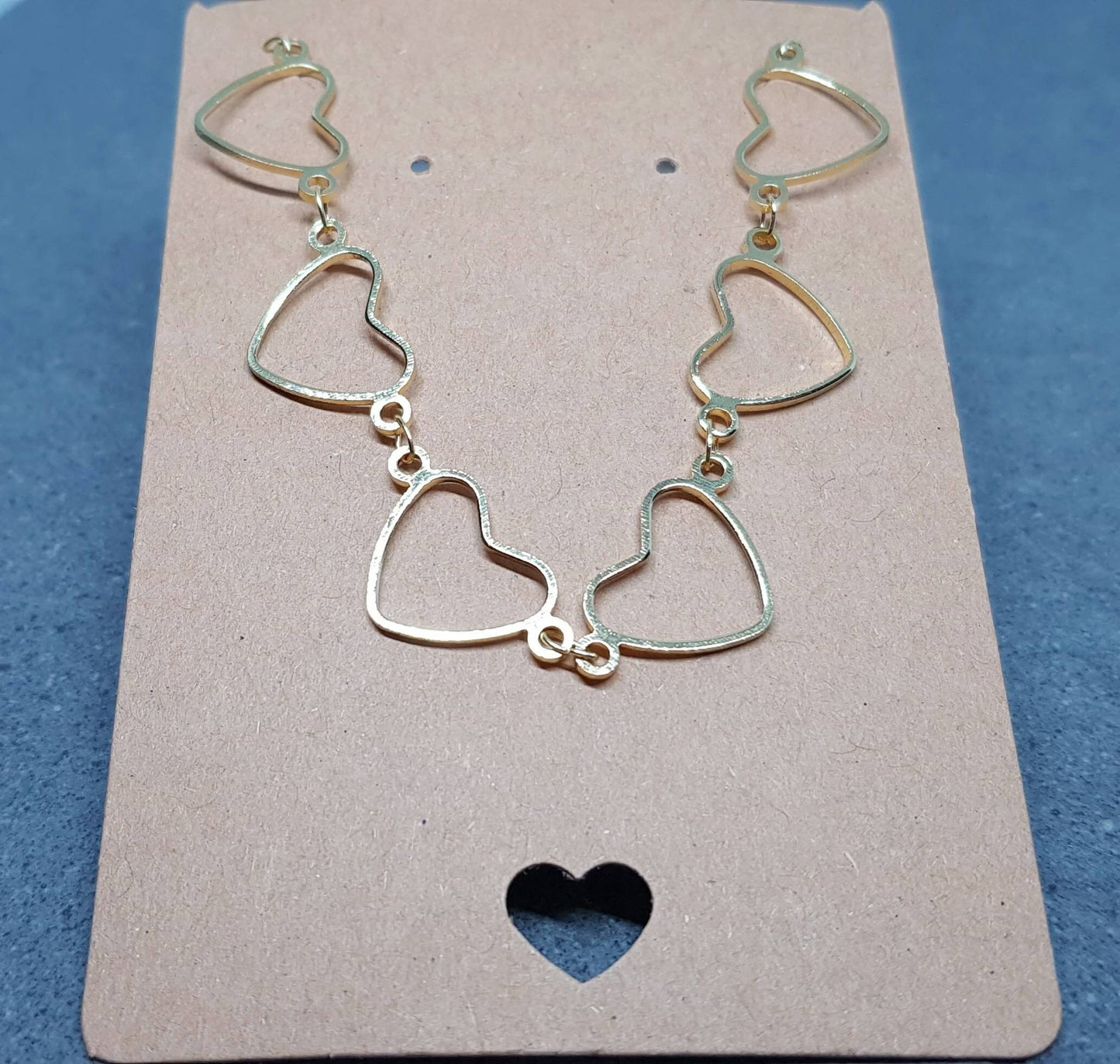 Heart Choker, Light Gold Plated Chain
