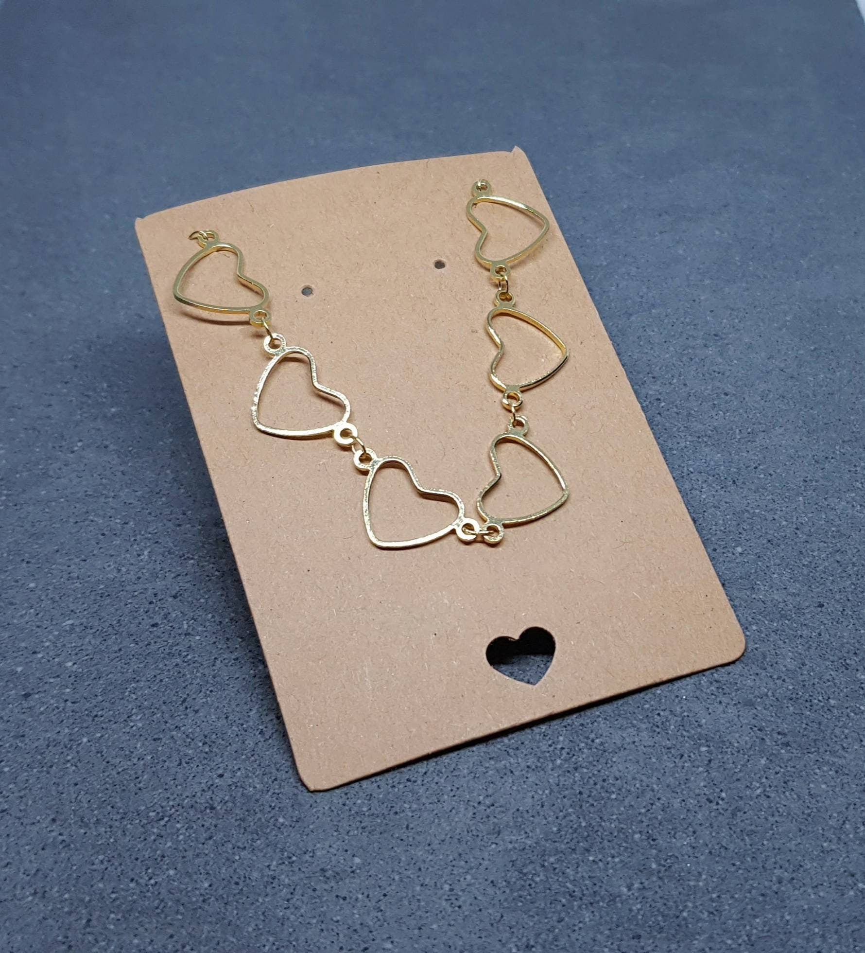 Heart Choker, Light Gold Plated Chain