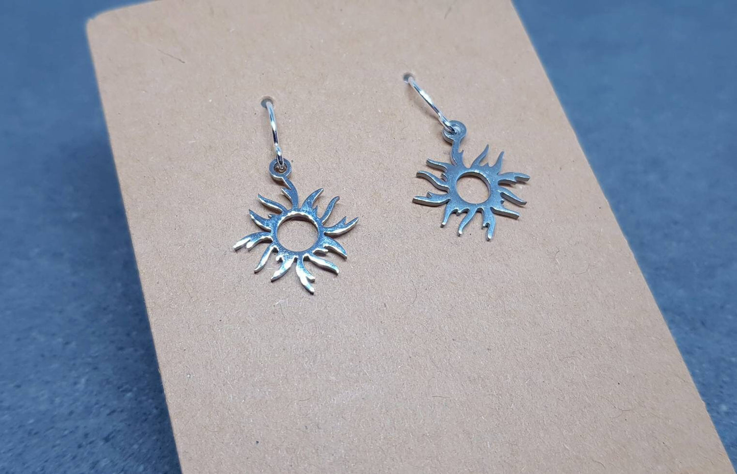 Sun Earrings, Hypoallergenic Ear Wires, Celestial Earrings, Silver Earrings, Stainless Steel Sun Earrings
