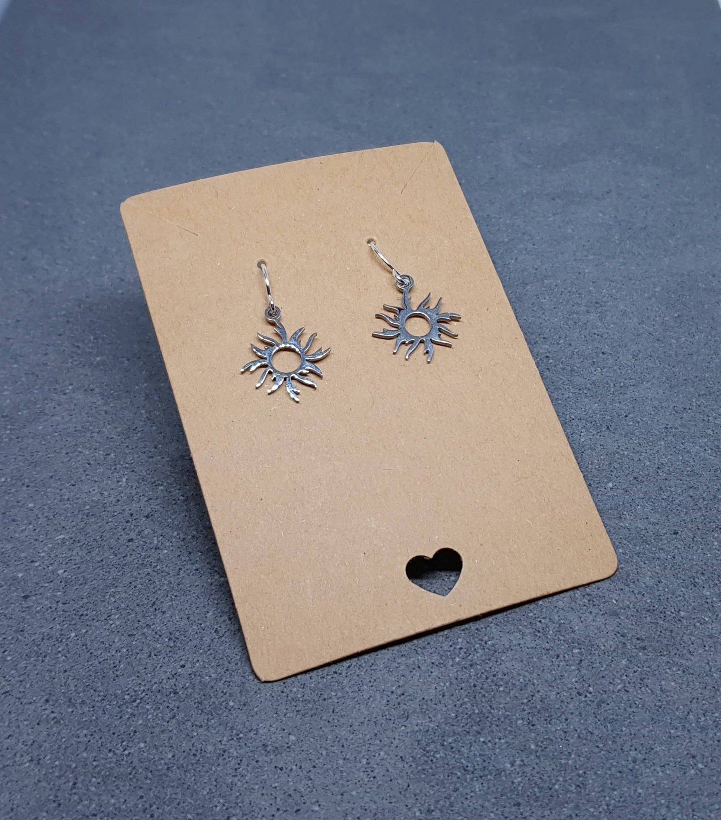 Sun Earrings, Hypoallergenic Ear Wires, Celestial Earrings, Silver Earrings, Stainless Steel Sun Earrings